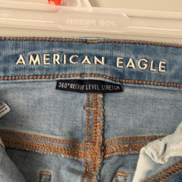 Light Blue High Rise American Eagle Jeans - Picture 6 of 7